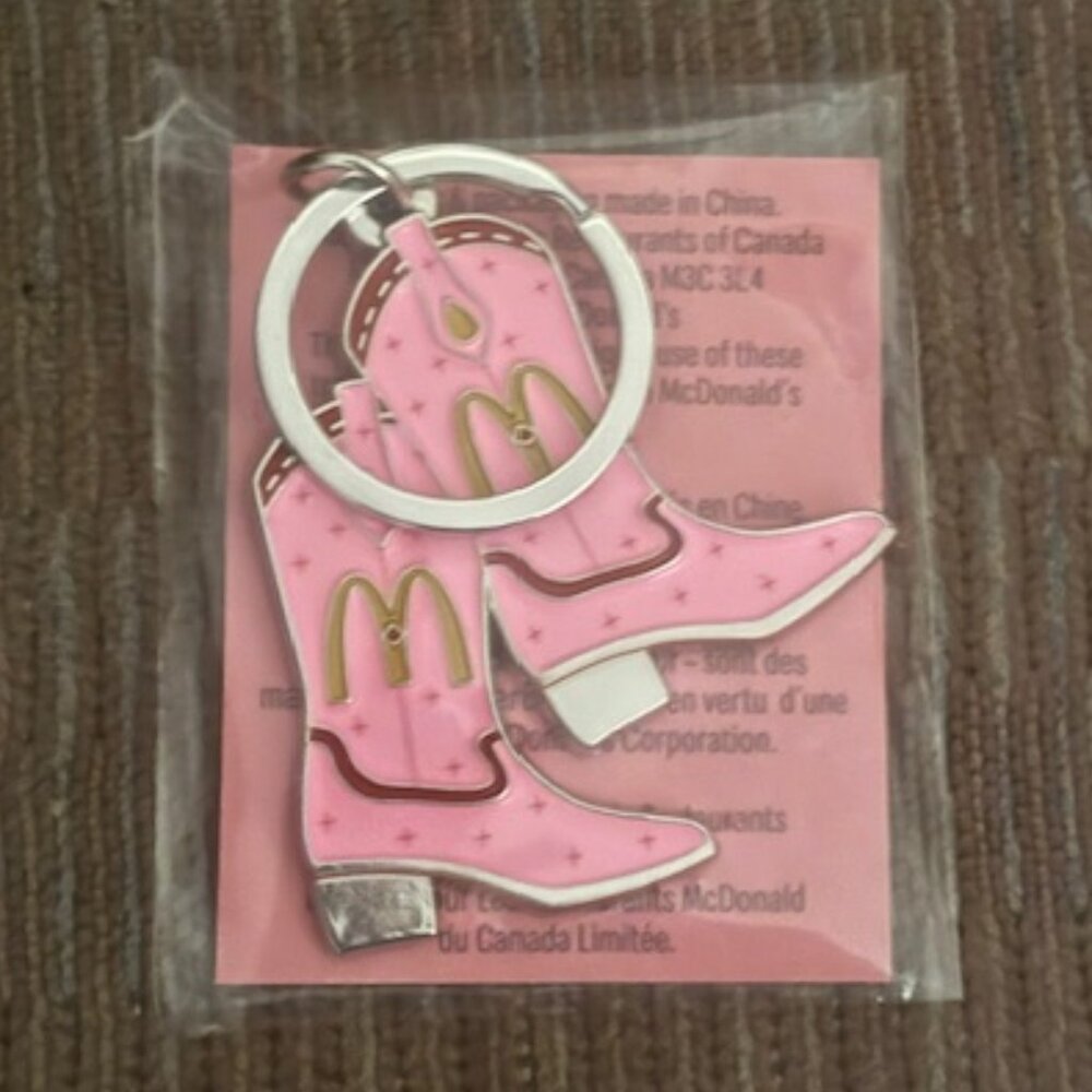 McDonald’s Shania Twain Pink Cowboy Boots Keychain Canada Exclusive 2025 NIP